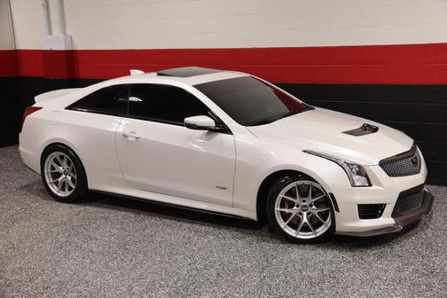 Crystal White Tricoat 2016 Cadillac ATS-V 2dr Coupe