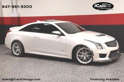 Crystal White Tricoat 2016 Cadillac ATS-V 2dr Coupe