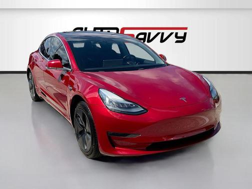 Red Multi-Coat 2018 Tesla Model 3 Mid Range