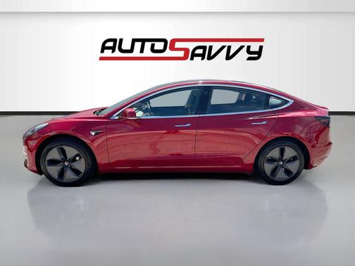 Red Multi-Coat 2018 Tesla Model 3 Mid Range
