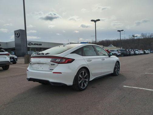 Platinum White Pearl 2026 Honda Civic Hybrid Sport Touring