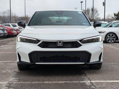 Platinum White Pearl 2026 Honda Civic Hybrid Sport Touring