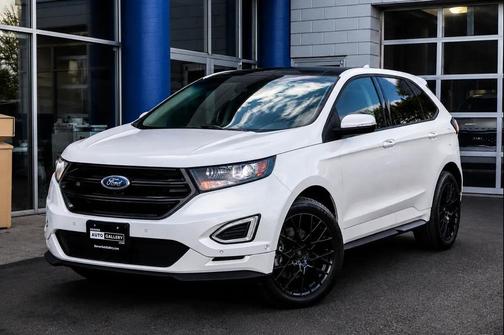 White Platinum Metallic Tri-Coat 2015 Ford Edge Sport