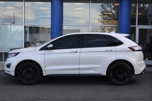 White Platinum Metallic Tri-Coat 2015 Ford Edge Sport