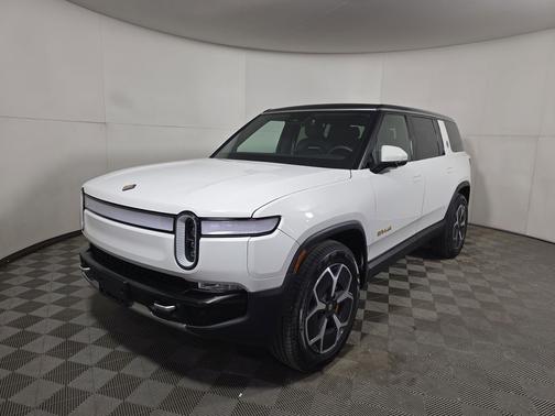 Glacier White 2024 Rivian R1S Adventure Quad Motor Large Pack