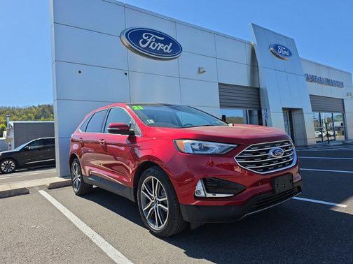 Rapid Red Metallic Tinted Clearcoat 2021 Ford Edge Titanium