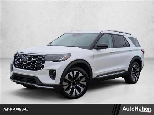 Star White Metallic Tri-Coat 2026 Ford Explorer Platinum