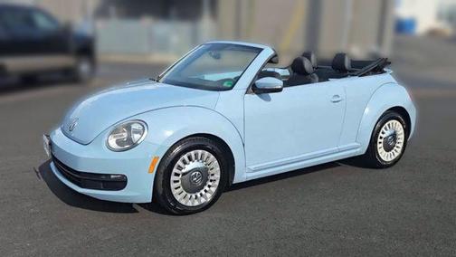 Reef Blue Metallic Black Roof 2013 Volkswagen Beetle 2.5L