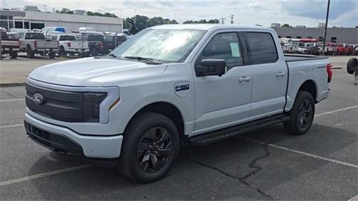 Space White Metallic 2025 Ford F-150 Lightning Flash