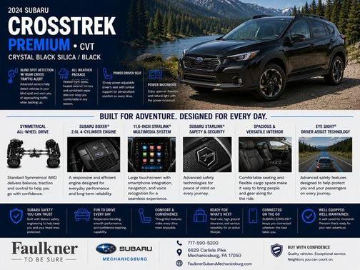 Crystal Black Silica 2024 Subaru Crosstrek Premium