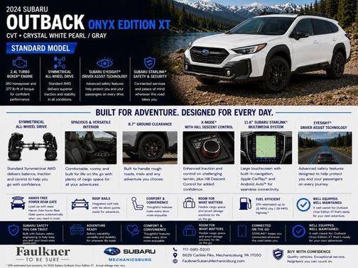 Crystal White Pearl 2024 Subaru Outback Onyx Edition XT