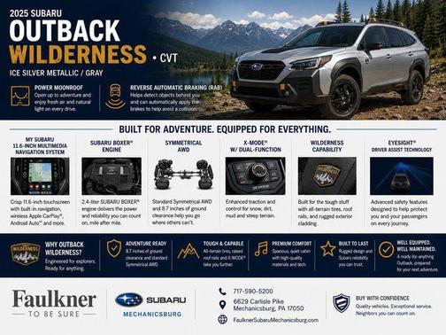 Ice Silver Metallic 2025 Subaru Outback Wilderness
