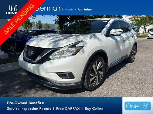 Pearl White 2016 Nissan Murano Platinum