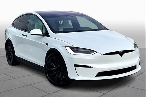 Pearl White Multi-Coat 2022 Tesla Model X Plaid Tri Motor All-Wheel Drive