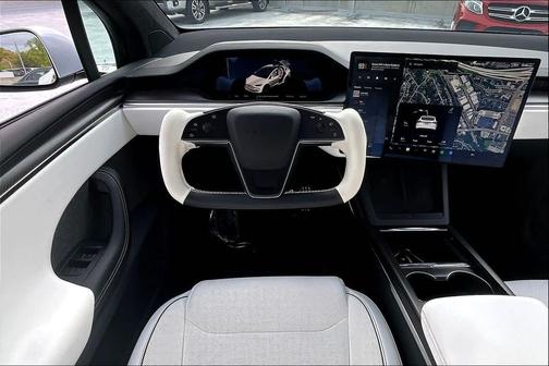 Pearl White Multi-Coat 2022 Tesla Model X Plaid Tri Motor All-Wheel Drive