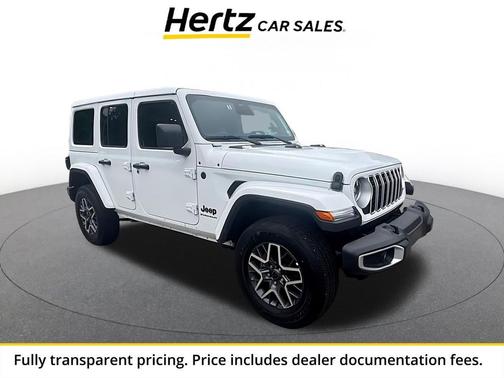 Bright White Clearcoat 2025 Jeep Wrangler 4-Door Sahara 4x4
