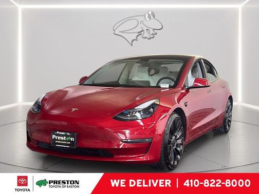 Pearl White Multi-Coat 2022 Tesla Model 3 Performance