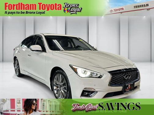 Pure White 2022 INFINITI Q50 3.0t LUXE