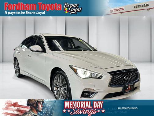 Pure White 2022 INFINITI Q50 3.0t LUXE