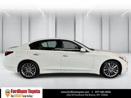 Pure White 2022 INFINITI Q50 3.0t LUXE