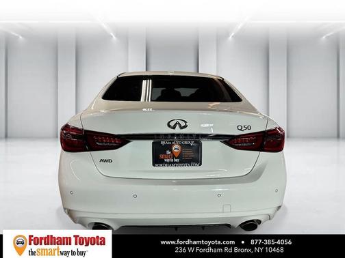 Pure White 2022 INFINITI Q50 3.0t LUXE