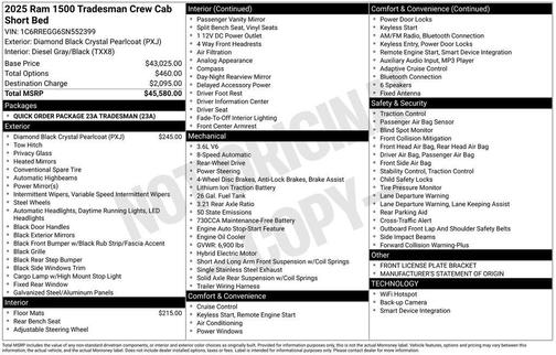 2025 RAM 1500 Tradesman