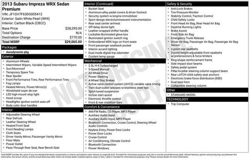 2013 Subaru Impreza WRX Premium