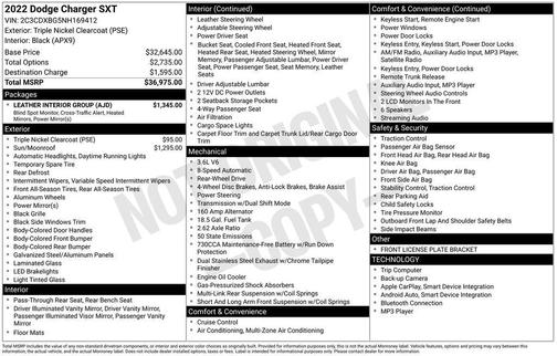 2022 Dodge Charger SXT