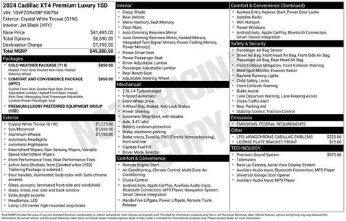 2024 Cadillac XT4 Premium Luxury