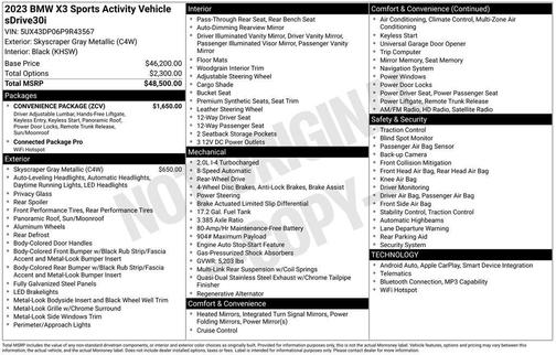 2023 BMW X3 sDrive30i