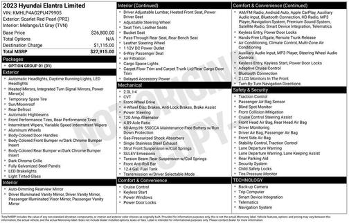 2023 Hyundai ELANTRA Limited