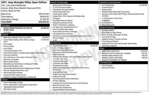 2021 Jeep Wrangler Sport S