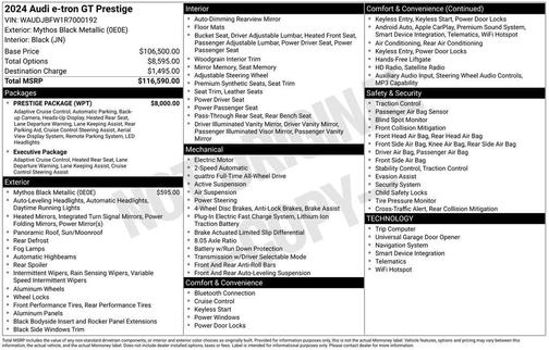 2024 Audi e-tron GT Prestige quattro