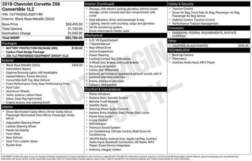 2018 Chevrolet Corvette Z06