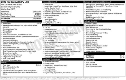 2022 Kia Carnival LXS