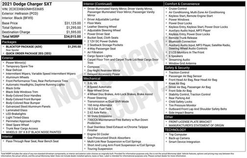 2021 Dodge Charger SXT