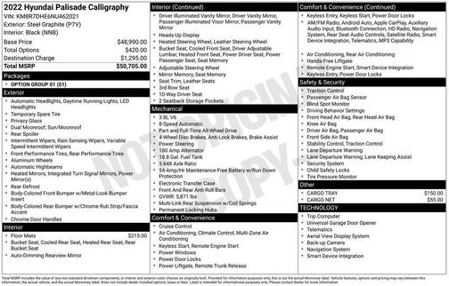 2022 Hyundai PALISADE Calligraphy