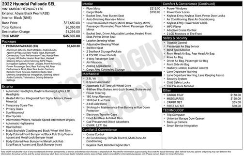 2022 Hyundai PALISADE SEL