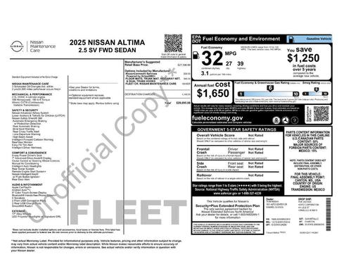 2025 Nissan Altima 2.5 SV