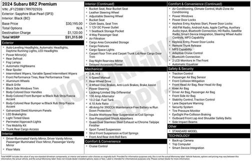 2024 Subaru BRZ Premium