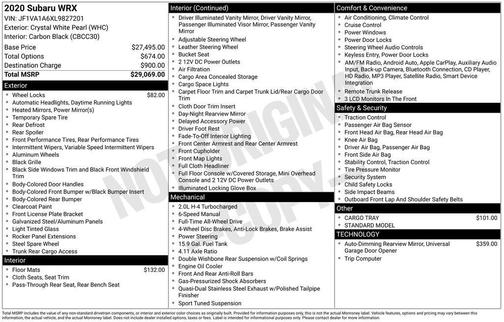 2020 Subaru WRX Base