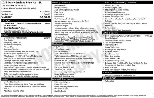 2018 Buick Enclave Essence