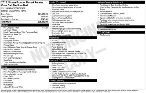 2013 Nissan Frontier Desert Runner