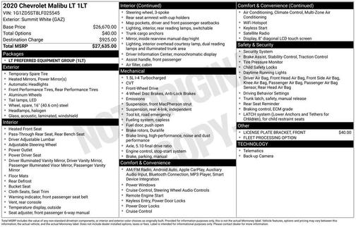 2020 Chevrolet Malibu FWD LT