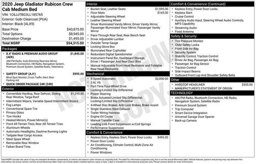 2020 Jeep Gladiator Rubicon