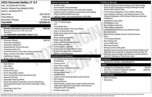 2023 Chevrolet Malibu FWD 1LT