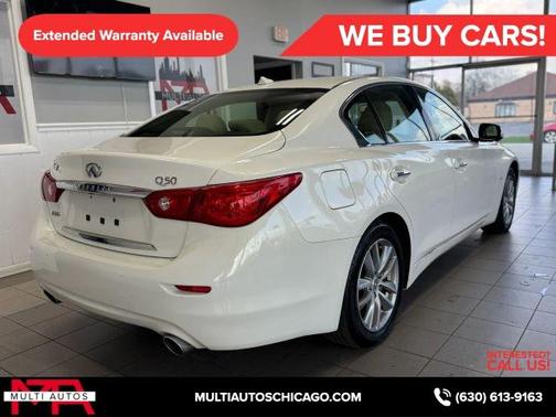 Moonlight White 2015 INFINITI Q50 Premium