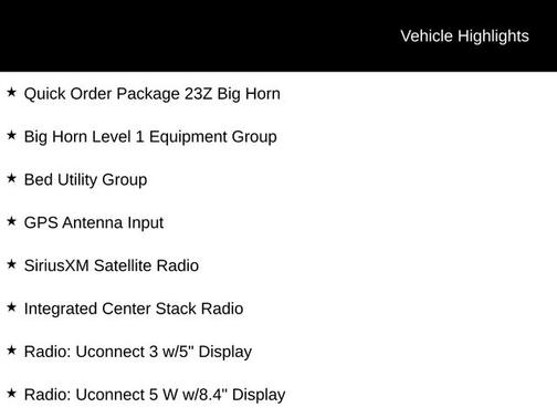 2023 RAM 1500 BIG HORN/LONE STAR