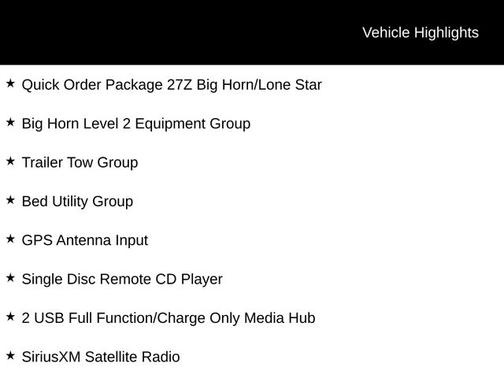 2019 RAM 1500 BIG HORN/LONE STAR