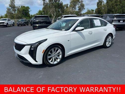 Summit White 2025 Cadillac CT5 Premium Luxury